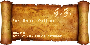 Goldberg Zoltán névjegykártya